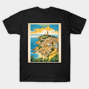 Salvador Bahia Brazil Vintage Tourism Travel Poster T-Shirt